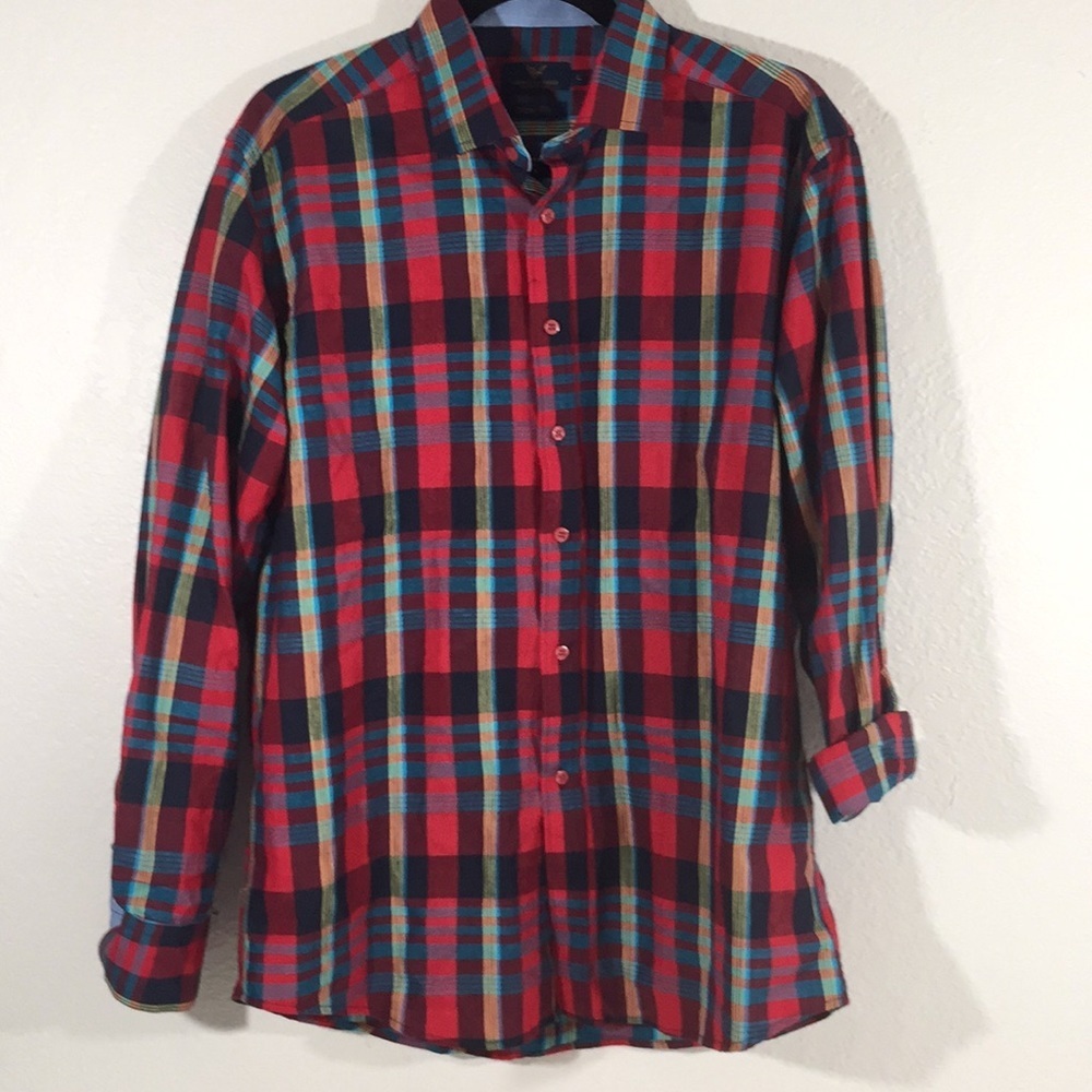 American Breed Ted Plaid Button Shirt In Slim L